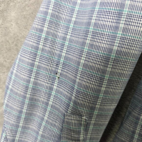 Mens Calvin Klein Slim Fit 4-Way Stretch Plaid Shirt Button Up Size 17-17.5 - Picture 4 of 9
